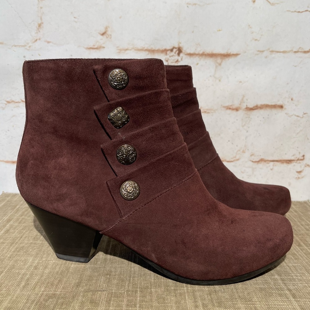 Dansko Baker Ankle Boot Heel Bootie Leather Brown EUC
